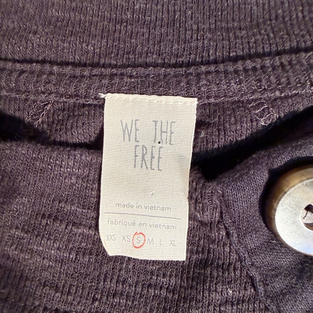 Free People We The Free Black Don't Forget Me Long Sleeve Knit Top - Size Small - Picture 4 of 5